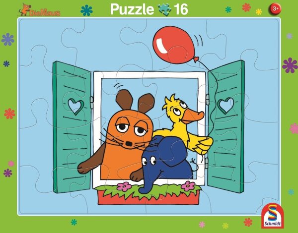 2er Set Rahmenpuzzle Die Maus 16 + 24 Teile