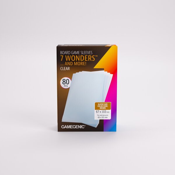 Board Game Sleeves 7 Wonders Clear