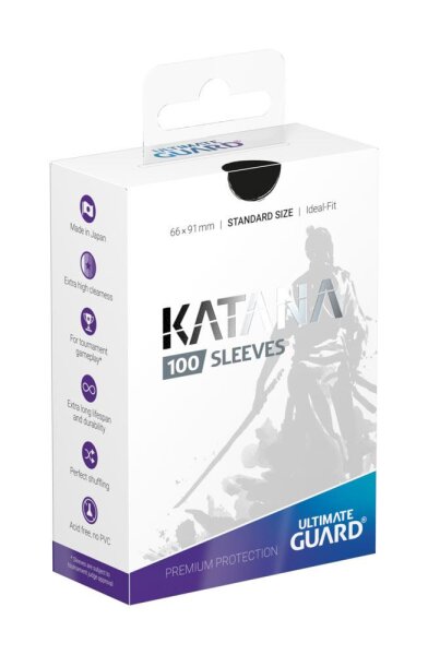 Katana Sleeves Standard Size Black (100)